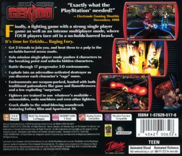 Gekido - Urban Fighters (US) box cover back